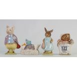 Beswick Beatrix Potter Figures to include: Mrs Tiggy Winkle, Pigling Bland,