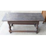 19th Century Oak Bench: