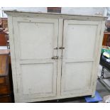 Pitch Pine 2 Door Storage Cupboard: painted,