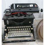 Imperial large black typewriter: