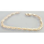 9ct gold link bracelet: 2.