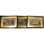 Edwardian Black & White Etchings by W Dendy Saddler: Darby & Jone,