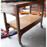 Mid Century Oak Drinks Trolley: