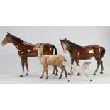 A collection of Beswick horses to include: Imperial,