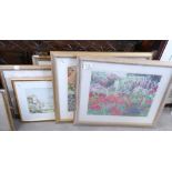 A collection of Gilt Framed Landscape & Still Life Prints(5)