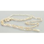 9ct gold heavy chain 72cm: 14.8g, needs replacement catch.