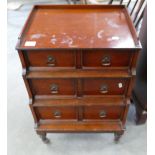 Reproduction Mahogany Georgian Chest of Drawers: with Galleried top: height 69cm x width 48cm