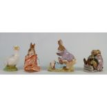 Beswick Beatrix Potter Figures to include: Mr Jackson, Poorly Peter Rabbit,