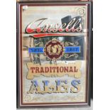 Large Ansells Traditional Ales Pub Advertising Mirror: height 95cm x width 65cm