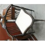 Edwardian Inlaid Corner Chair: