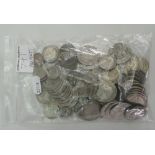 A collection of pre 1947 silver coinage: including crowns, florin's and sixpence's, 865 grams.