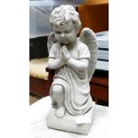 Garden Ornament in the form of a praying cherub,