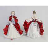 Royal Doulton Lady Figures: Sara Hn2265 & Rachel HN2936(2)