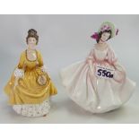 Royal Doulton figurines Sunday Best: HN2698 and Coralie HN2307 (2)