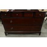 Stag Mahogany Chest of six Drawers: witdth 106cm x depth 47cm x height 72cm