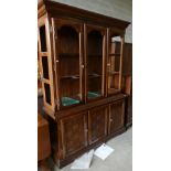 Large Modern Darkwood Glazed Display Cabinet: