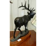 Large Bronzed Figure of Stag: