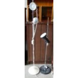 Two Mid Century Directional Floor Standing Lights: