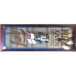 Large Lambs Navy Rum Pub Advertising Mirror: height 91cm x width 40cm