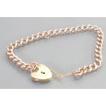 9ct rose gold Albert bracelet: 16.2 grams.