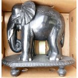 Indian Hardwood Large Decorative Elephant: