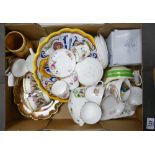A mixed collection of pottery to include: High Quality Floral Tea Ware,