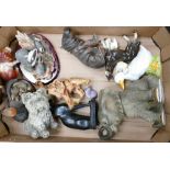 A mixed collection of items to include: Resin Animals,