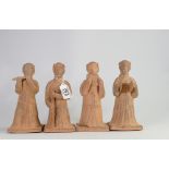 Set of Four Old Terracotta Funerary Figures:
