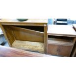 Light Oak Open Bookcase: together with similar small bedside cabinet(2)