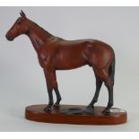 Beswick connoisseur model of Mill Reef:2422 on wood plinth.