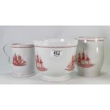 A collection of Wedgwood items from Flying Cloud Georgian collection to include: Planter ,