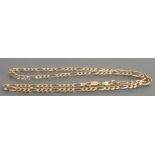 9ct gold necklace: length 60cm, 17.4 grams.