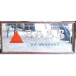 Large Bass on Draught Pub Advertising Mirror: height 53cm x width 120cm