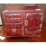Small Japanese Lacquered Jewelry Chest: