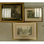 A collection of vintage prints in frames(3):