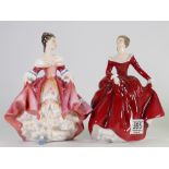 Royal Doulton Lady Figures: Southern Belle HN2229 & Fragrance HN3311(2)