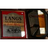 Three Pub Advertising Mirrors to include: Thomas Greenalls Original,