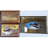 Three Pub Advertising Mirrors to include: Budwiser,