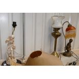 Two Large Resin Lamp bases: together with reproduction oil lamp(3)