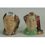 Peggy Davies pair of character jugs last of the summer wine: Nora Batty and Combo Simmonite (2)