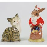 A collection of Beswick & Royal Doulton items: to include Santa Bunnykins & Beswick Small Seated