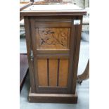 Carved 1930's Bedside Cabinet: