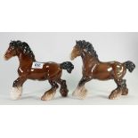 Beswick Cantering Shire Horses 975(2):