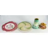 A collection of pottery items to include: Aynsley Orchard Cup & Saucer signed N Brunt,