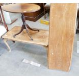 Reproduction Occasional Table: together with modified Mid Century Coffee table & similar walnut