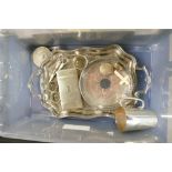 a collection of Silver Plated items to include: Galleried Tray,Victorian Oetzmann Measure Jug,