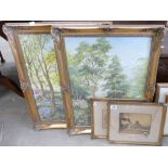 A collection of Gilt Framed Landscape Prints(5):