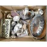 A large collection of silver plated items to include: Dishes, Galleried Trays,