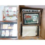Small Pub Type Cigar Display Cabinet: together with 5 small pub advertising mirrors