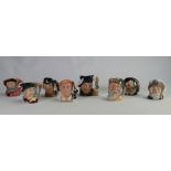 Eight Doulton Small Character Jugs: